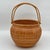Late 20th Century Vintage Large Oval Gourd Shaped Nantucket Style Basket For Sale - Image 9 of 12