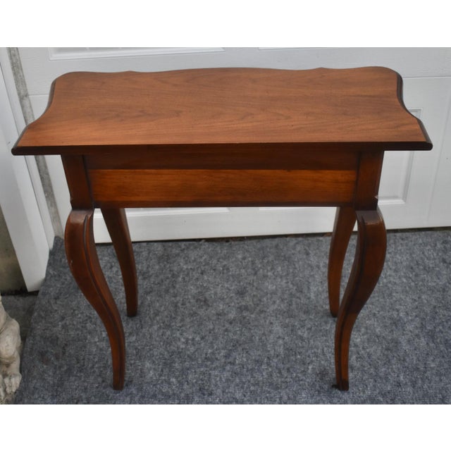 Hekman Italian Provincial Wood Table Vintage Carved Accent Console For Sale - Image 13 of 16