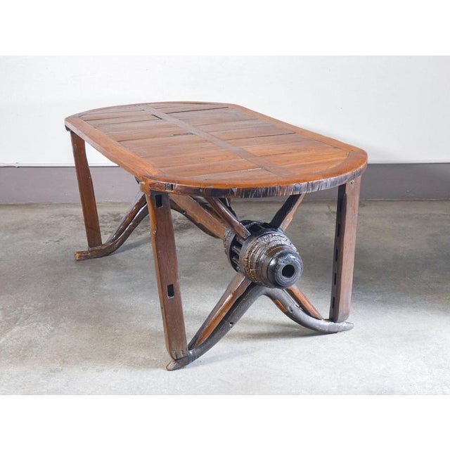 Wood Rustic Handcrafted Wood Table For Sale - Image 7 of 18