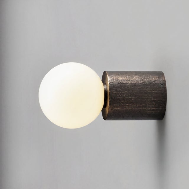Not Yet Made - Made To Order PP03 Hand-Textured Brass Wall Lamp by Wojtek Olech for Balance Lamp For Sale - Image 5 of 5