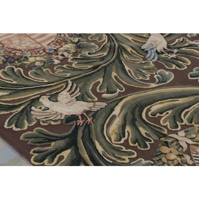2010s Rug & Kilim’s Armorial Tudor Style Rug in Black, With Beige, Blue and Gold Tones For Sale - Image 5 of 9