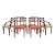 Set of Six Regency Style X Back Dining Chairs in Mahogany & Giltwood For Sale
