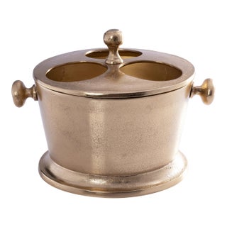 Gold Alloy Three Bottle Wine Bucket For Sale