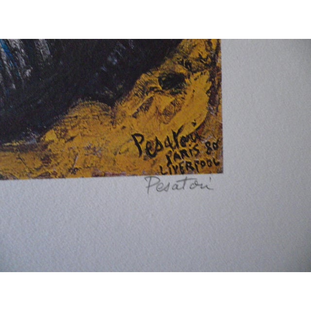 Elie Pesatori, La gare Paris, Paris Liverpool & La femme en rouge, Lithographs, 1970s-1980s, Set of 3 For Sale - Image 18 of 18