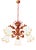 Ornate Chandelier with Floral Glass Shades For Sale