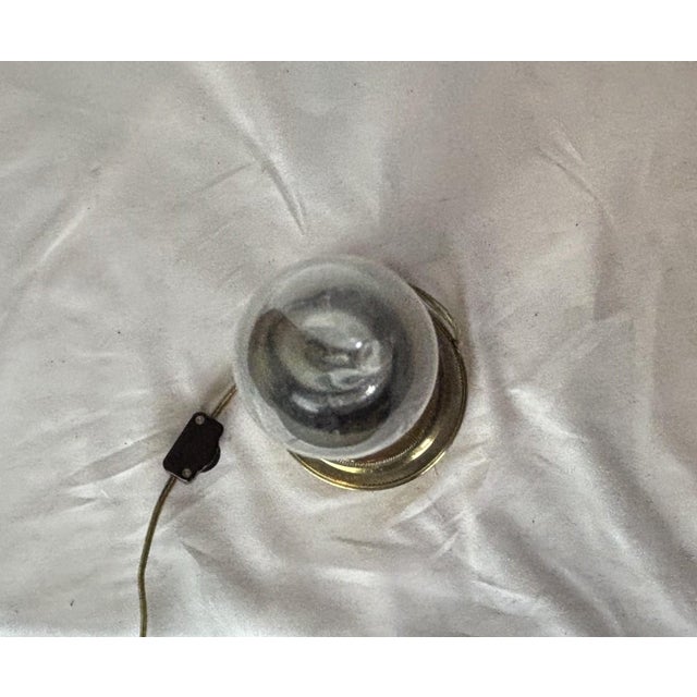 Brass Late 19th Century Pair of English Brass Candle Stick Lamps For Sale - Image 8 of 9