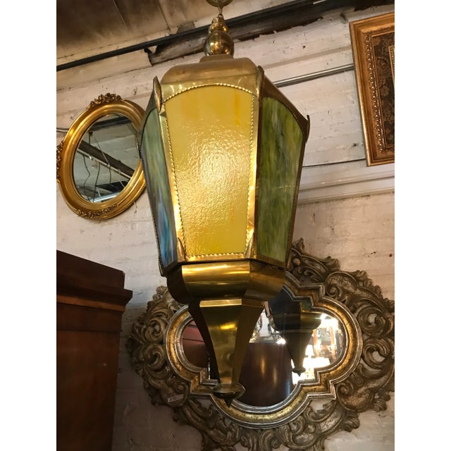 Mid 20th Century Vintage Moroccan Multicolor Lantern Pendant - Set of 2 For Sale - Image 5 of 13