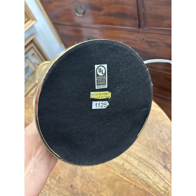 2010s Lauren Ralph Lauren Brushed Gold Stacked Sphere Single Buffet Tall Lamp Base For Sale - Image 5 of 6