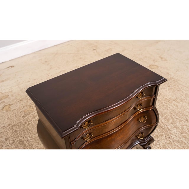 Brown 1980s Boston Style Kettle Base Small Mahogany Accent Chest For Sale - Image 8 of 15