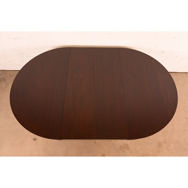 R. J. Horner Style Antique Victorian Mahogany Pedestal Extension Dining Table With Lion Paw Feet, Newly Refinished For Sale - Image 9 of 14