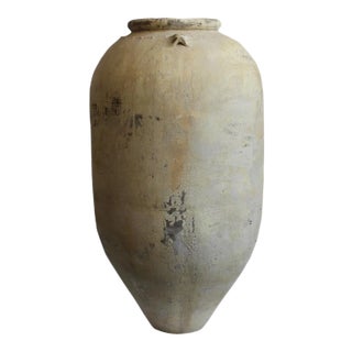 Tall Pilsner Earth Ware Vintage Pot Planter For Sale