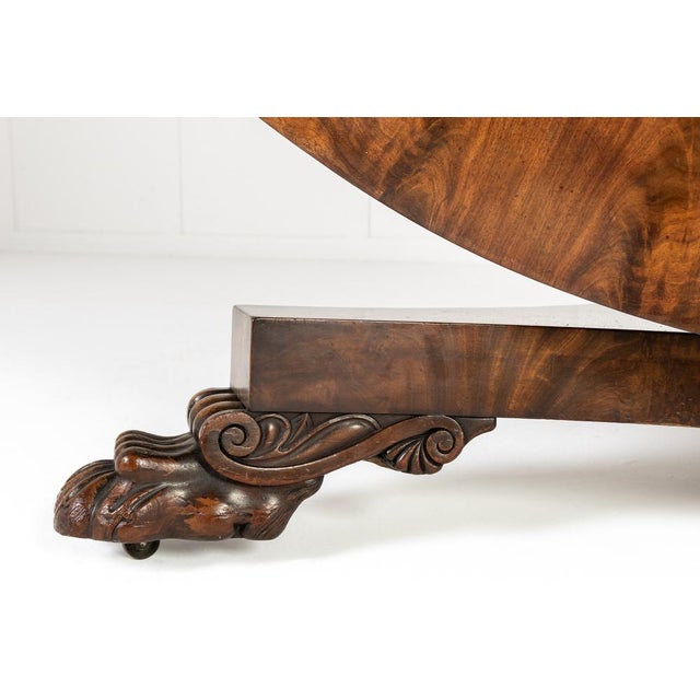 Large five foot 19th century english regency mahogany centre table of larger than average size, this table has a...