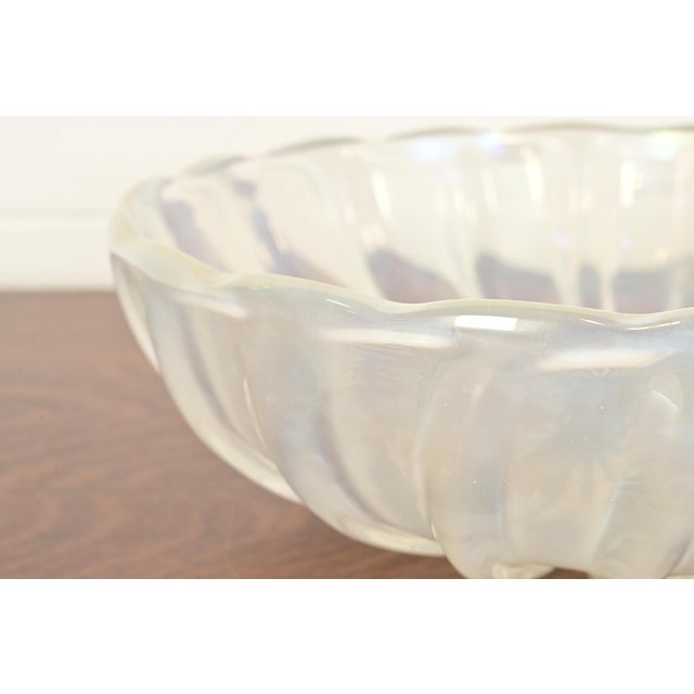 Seguso Vetri D’Arte Italian Murano Glass Large Centerpiece Bowl or Fruit Bowl For Sale In South Bend - Image 6 of 12
