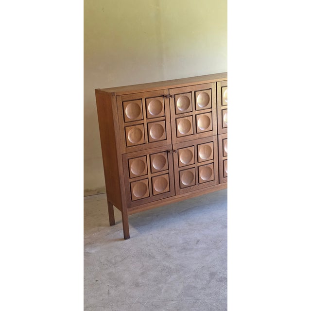 Brutalist Oak Sideboard, 1970s For Sale - Image 12 of 16