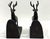 Black Bookend Pair – Midwest of Cannon Falls Cast Metal Lodge-Style Stag Deer 1970s For Sale - Image 8 of 14