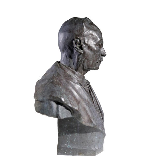 Frantz Vermeylen, Order of Knighthood Bust, 1921, Bronze For Sale - Image 11 of 15