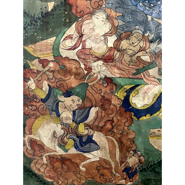 Framed Antique Tibetan Thangka of Yamantaka with Consort For Sale - Image 12 of 13