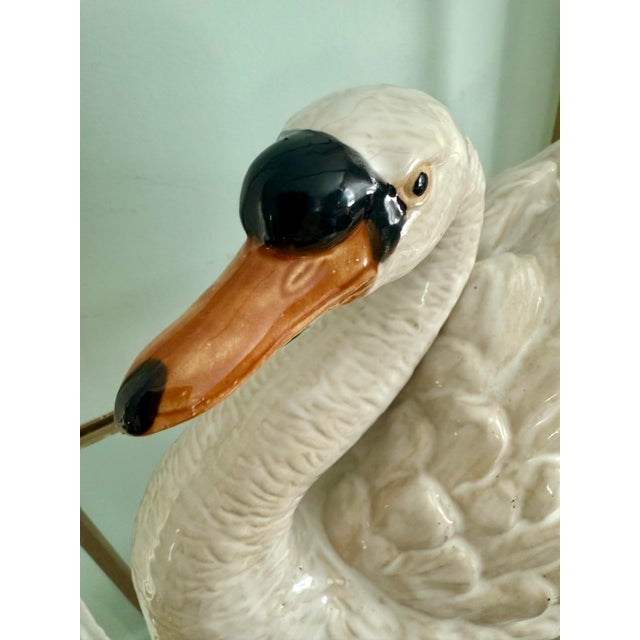 Vintage Large Ceramic Swan For Sale - Image 4 of 10