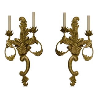 Pair Dennis and Leen Italian Tole Sconces For Sale