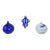 Art Glass Christmas Holiday Ornaments Including Thames Glass, Set of 3 For Sale