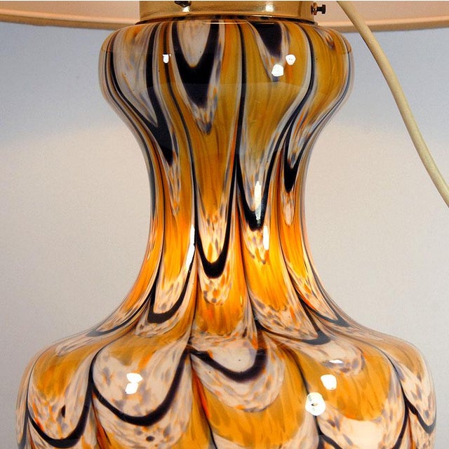 Mid-Century Modern Large Murano Glass Table Lamp, Italy, 1970s For Sale - Image 3 of 8