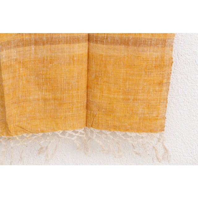 Contemporary Organic Peace Silk Throw, Yellow Sunshine For Sale - Image 3 of 6
