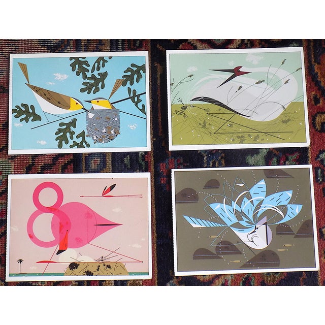 Abstract Vintage Charley Harper Diminutive Modernist Abstracted Bird Lithographs - Set of 9 For Sale - Image 3 of 9