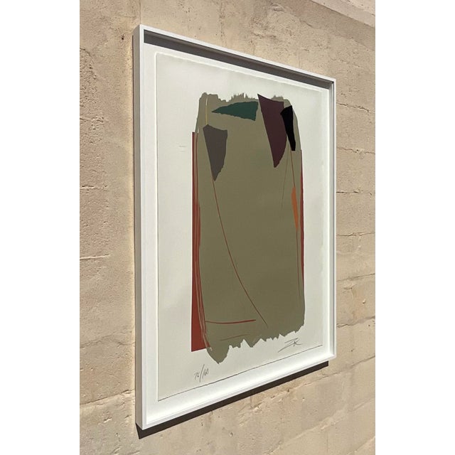 Vintage 20th Century Signed and Numbered Serigraph "Grey Sweep" For Sale - Image 4 of 6