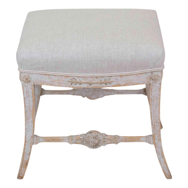 Swedish 19th Century Gustavian Stool For Sale