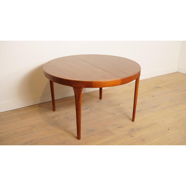 Vintage Round Dining Table in Teak, 1950s For Sale - Image 12 of 18