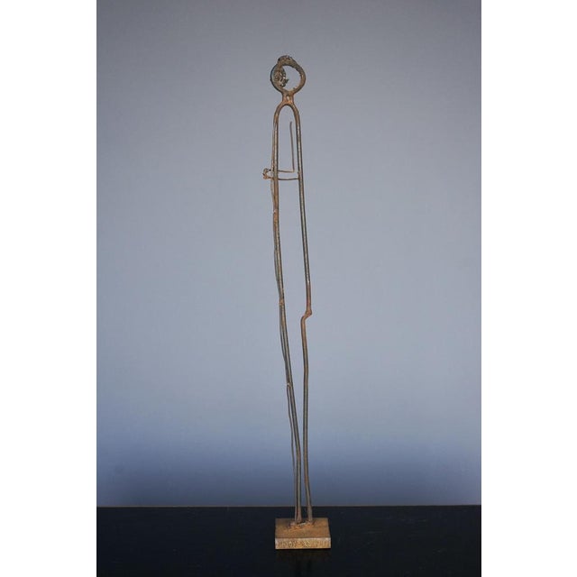 Metal Sculpture of a Standing Figure, 20th Century For Sale - Image 6 of 8