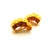 Metal Vintage Maz 14k Yellow Gold Sculptural Ribbed Earrings, Circa 1980s For Sale - Image 7 of 10