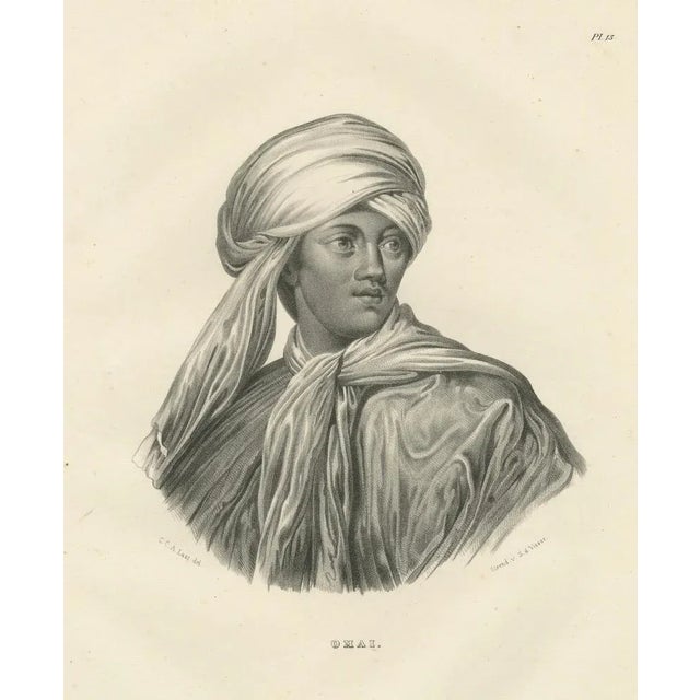 Early 19th Century Karl Joseph Brodtmann, Portrait of Omai, A Polynesian Man, 1835, Print For Sale - Image 5 of 7