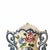 Earthenware - Pair of earthenware altar vases - 19th century. Portuguese; 19th century, polychrome decoration with floral...