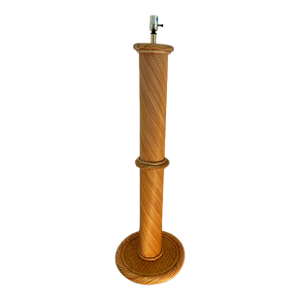 Mid-Century Italian Warm Honey Colored Pencil Reed Floor Lamp C. 1970's