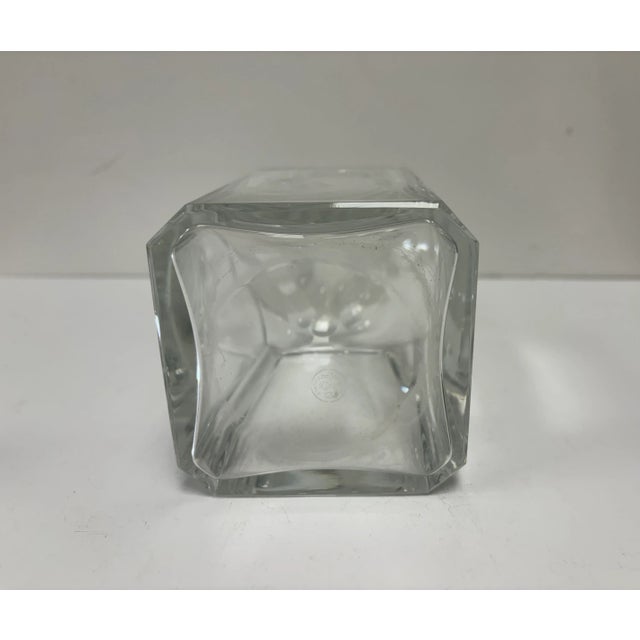 1980s Baccarat Crystal 'Perfection' Square Whiskey Decanter With Stopper For Sale - Image 10 of 10