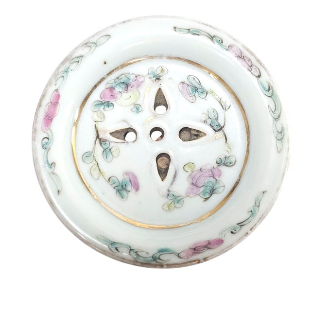 Exquisite Qing Dynasty Famille Rose Cricket Pot – 3.5” Hand-Painted Porcelain For Sale In San Francisco - Image 6 of 9