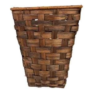 Mid 20th Century Vintage Mid Century Woven Basket From Hong Kong