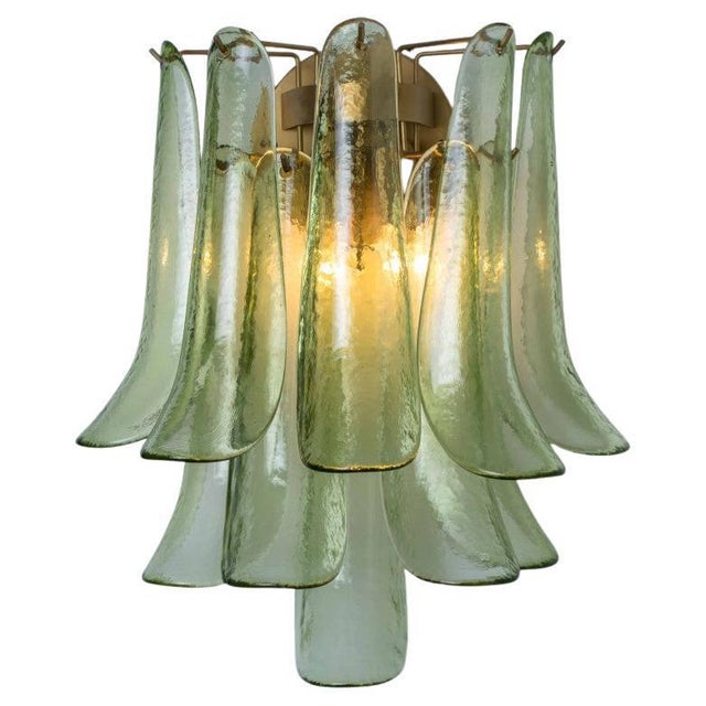 Green Murano Glass Leaves Wall Light, Italy, 1970s For Sale - Image 15 of 15