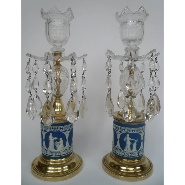 19th Century George III Style Jasperware Candlesticks - A Pair For Sale In Pittsburgh - Image 6 of 9