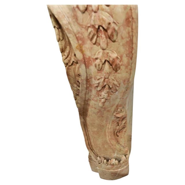 Stone Nembro Rosa Marble Fireplace, Venice, 19th Century For Sale - Image 7 of 11