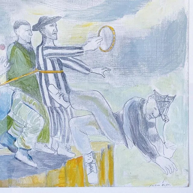 Late 20th Century Expressionist Figurative Original Painting by Paton Miller, Framed For Sale - Image 4 of 7