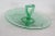 Green Cambridge Uranium Glass Green Floral Keyhole Handle Serving Plate Dish For Sale - Image 8 of 13