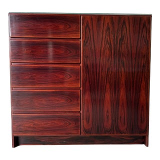 Mid-Century Danish Modern Rosewood Wardrobe by Scan Coll For Sale