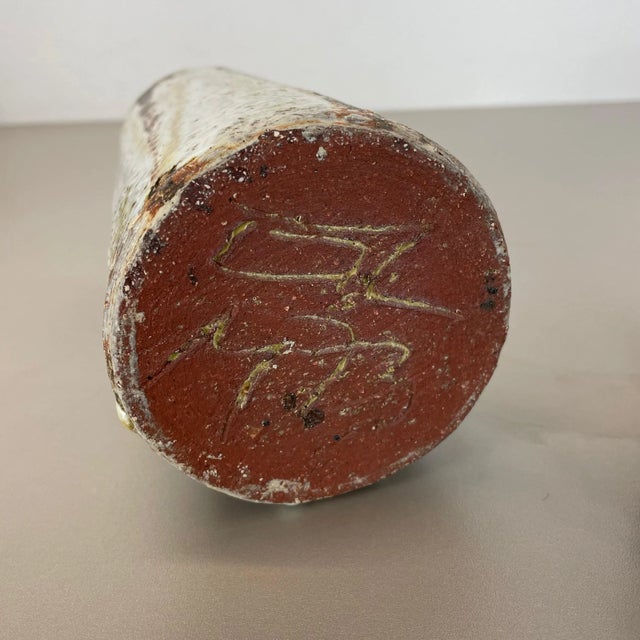 Ceramic Studio Pottery Tube Vase by Gerhard Liebenthron, Germany, 1970s, Set of 2 For Sale - Image 18 of 18