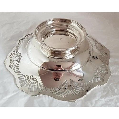 Vintage Sterling Silver Cake Stand from Selfridge & Co, 1940 For Sale - Image 11 of 14