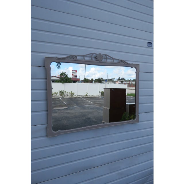 White Wash Painted Wall Bathroom Vanity Dresser Mirror For Sale - Image 4 of 7