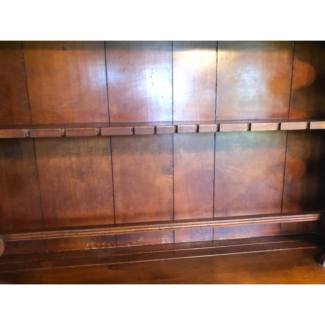 Late 18th Century VTG Pine Country One Piece Stepback Hutch Display Shelves, and Lower Storage Cabinet For Sale - Image 6 of 12