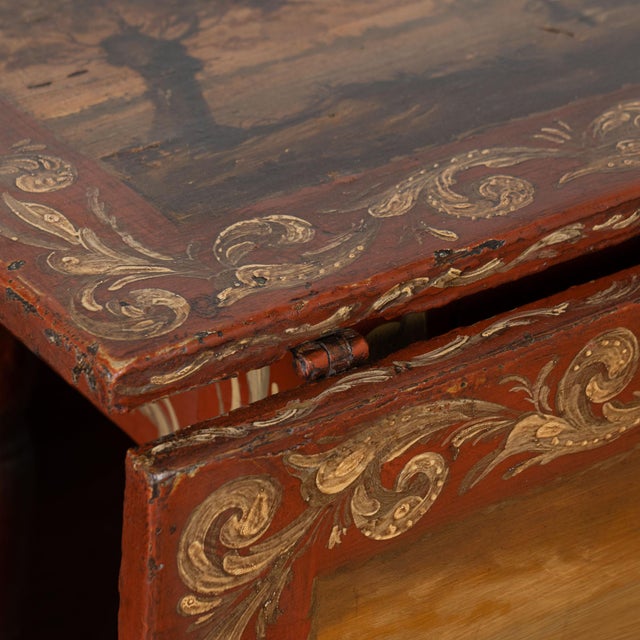 Early 19th Century Original Hand Painted Dutch Drop Leaf Table Console For Sale - Image 10 of 16