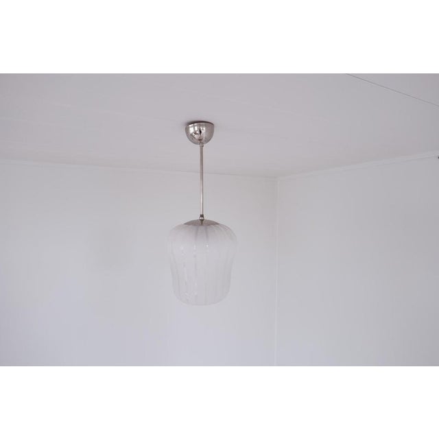 Swedish Modern Art Deco Pendant by Harald Notini for Böhlmarks, Sweden, 1940s For Sale - Image 3 of 13